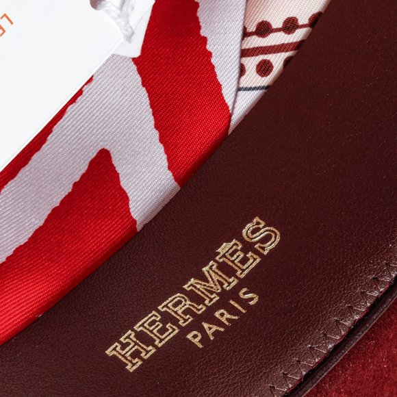 *SOLD* Hermès Wine Red Rabbit Felt Hat with Bow - Picture 6 of 15